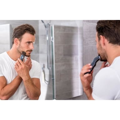 Rasoi per barba - WAHL - GROOMSMAN - 3,5 V - 6 pettini - Autonomia: 60 min - Grigio