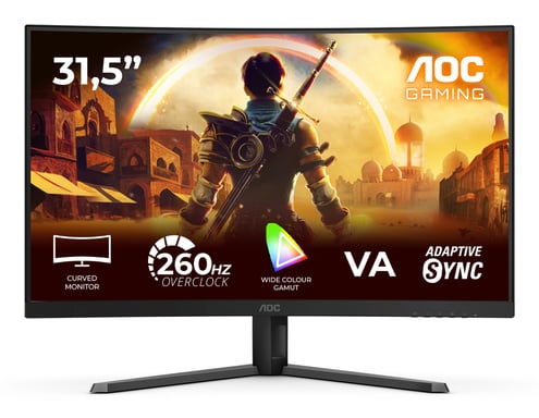 AOC G4 C32G42ZE écran plat de PC 80 cm (31.5'') 1920 x 1080 pixels Full HD LED Noir, Rouge