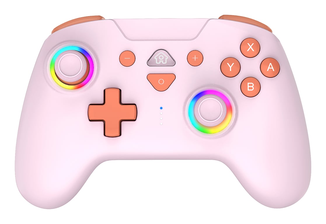 Subsonic - Manette Switch / Switch Oled sans fil – Manette pour Switch avec LED, vibrations et gyroscope – Rose bonbon - Neuf