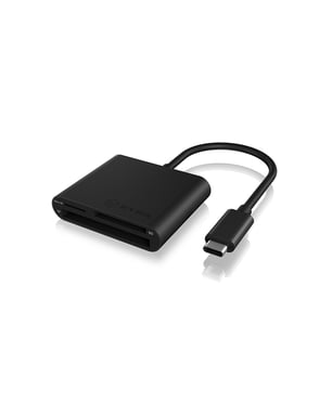 ICY BOX IB-CR301-C3 Lettore di schede di memoria USB 3.2 Gen 1 (3.1 Gen 1) Type-C Nero