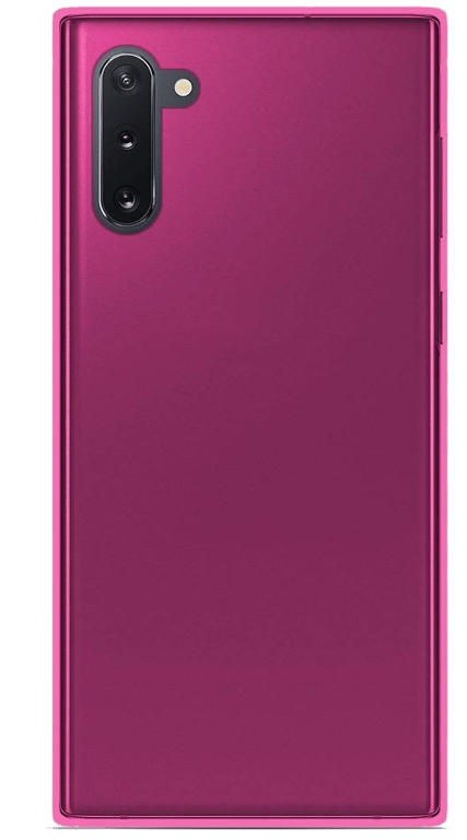 Coque silicone unie compatible Givré Rose Samsung Galaxy Note 10