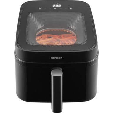 Friteuse à air chaud SENCOR SFR 6900BK Vita 6,5 L 1700 W 12 programmes Noir avec fenêtre de visualisation et rappel SHAKE