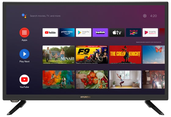 TV Android 24'' HD LED 60 cm Google Assistant et Netflix