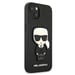 Custodia Karl Lagerfeld per iPhone 13 mini 5,4'' nero Saffiano Iconic Karl's Patch
