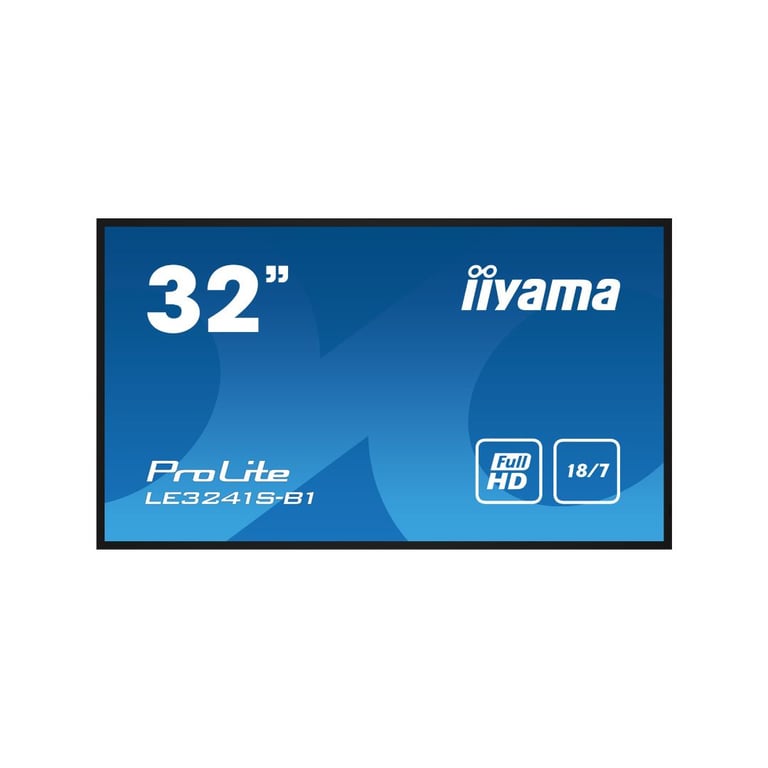 IIYAMA LFD 32 dalle IPS 16:9 1920x1080 187 350 cdm² 8ms 1xVGA 3xHDMI RJ45 RS232C VESA 200x200 Paysage Mediaplayer Neuf