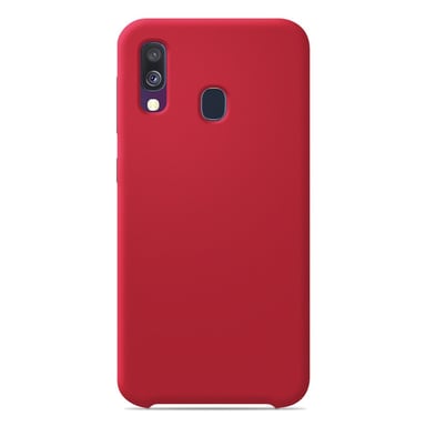 Coque silicone unie Soft Touch Rouge compatible Samsung Galaxy A40