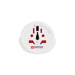 Adaptateur voyage 16A Monde vers Europe 2/3 poles Blanc Skross