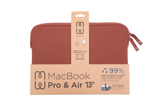 Housse pour MacBook Pro 13 (2016-2020 - USB-C) & MacBook Air 13  (2018-2020 - USB-C) Seasons Bordeaux - MW