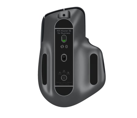 Logitech MX Master 3s para negocios Ratón inalámbrico RF para diestros + Bluetooth Láser 8000 DPI