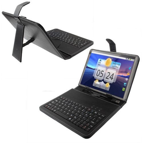 Clavier pour Tablette Samsung Huawei Asus Archos Lenovo 10 pouces Micro USB  C Housse étui Noir