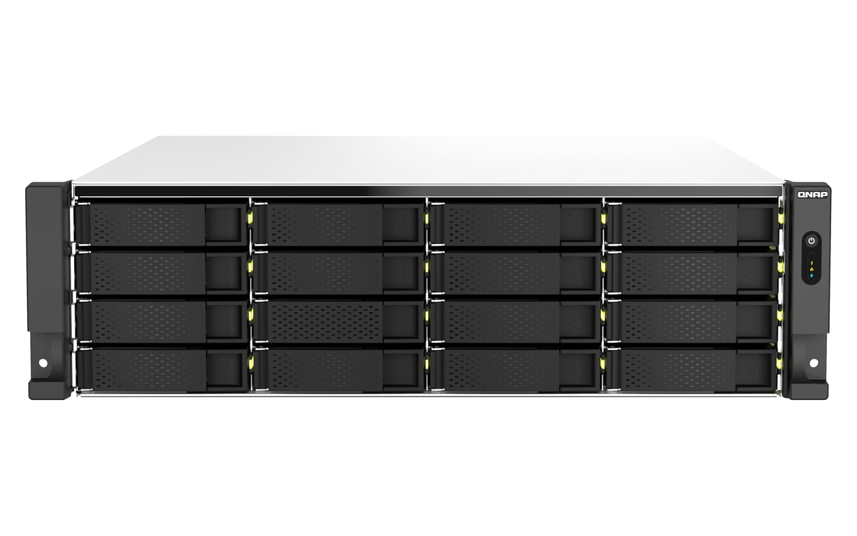 QNAP TS H2287XU RP Serveur NAS 22 Baies rack montable SATA 6Gb/ RAID 0 1 5 6 10 50 60 JBOD RAM 2.5 Gigabit Ethernet / 10 Gigabit Ethernet iSCSI support 3U - vue 2