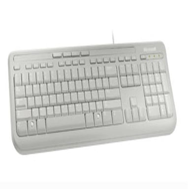 Teclado con cable Microsoft 600 USB (blanco)