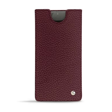 Pochette cuir Samsung Galaxy Note10+ -  - Violet - Cuir grainé
