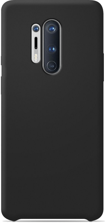Coque silicone unie compatible Soft Touch Noir OnePlus 8 Pro