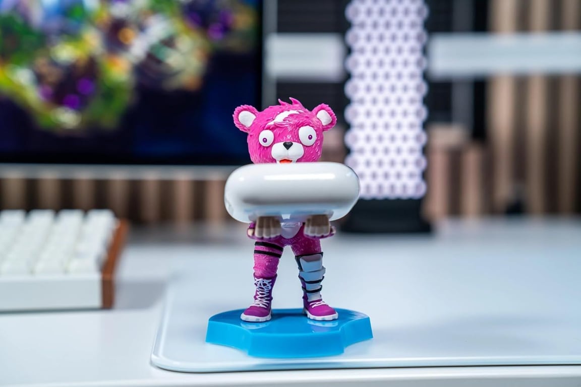 Figurine Fortnite Cuddle Team Leader EXQUISITE GAMING Cable Guys Support écouteurs smartphone ou petit accessoire 11 cm - vue 3