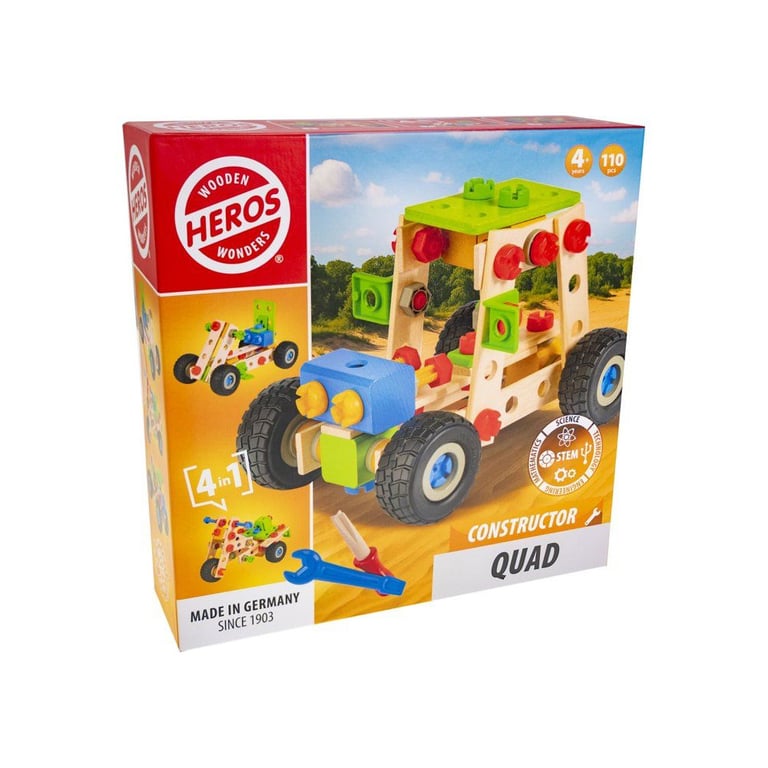 HEROS Constructor Quad à construire En bois 100 % certifié FSC® 110 pièces Dès - vue 2