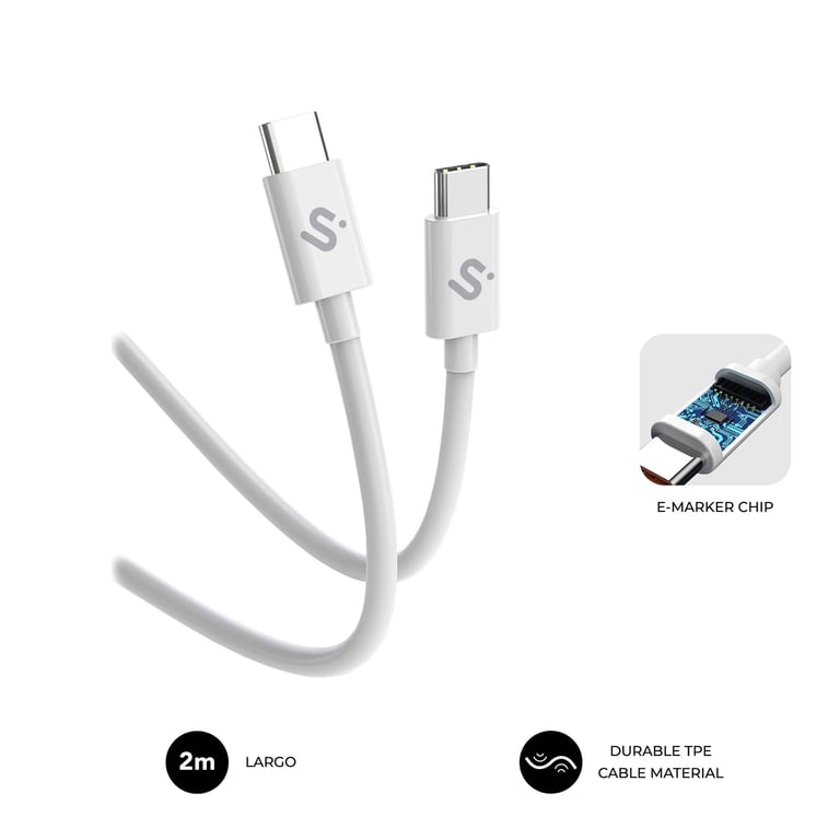 Subblim Câble Usb-c Vers Usb-c Subcab-c10011 2 M