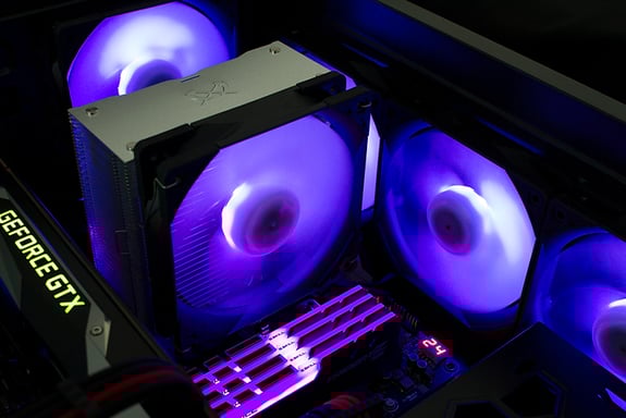 Scythe KF1225FD18AR-P système de refroidissement d'ordinateur Boitier PC Ventilateur 12 cm Noir, Blanc 1 pièce(s)