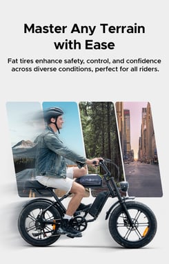 Bicicleta de montaña eléctrica ENGWE M1 de 20 pulgadas con batería de 48 V y 28,6 Ah