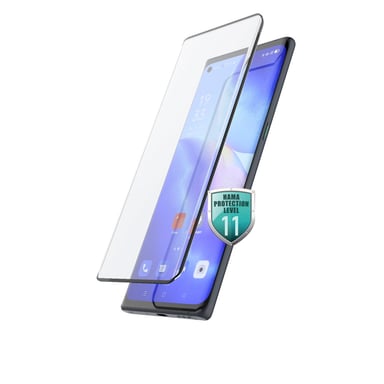 Cristal protector 3D de pantalla completa para Oppo Reno4 Pro 5G/Find X3 Neo, negro