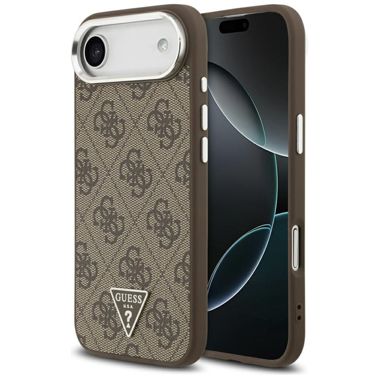 Guess Etui 4G Triangle Logo MagSafe do iPhone Air br?zowy srebrny