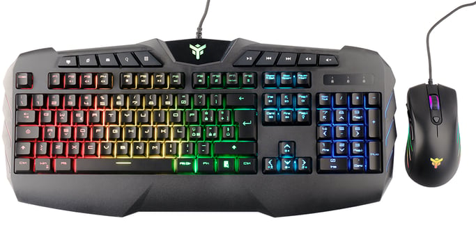 itek T20 teclado Ratón incluido Juego USB Italiano Negro