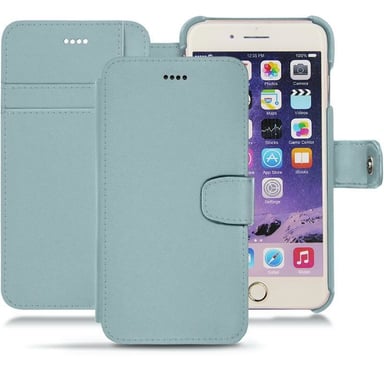 Funda de piel Apple iPhone X - Tapa trasera - Azul - Piel saffiano
