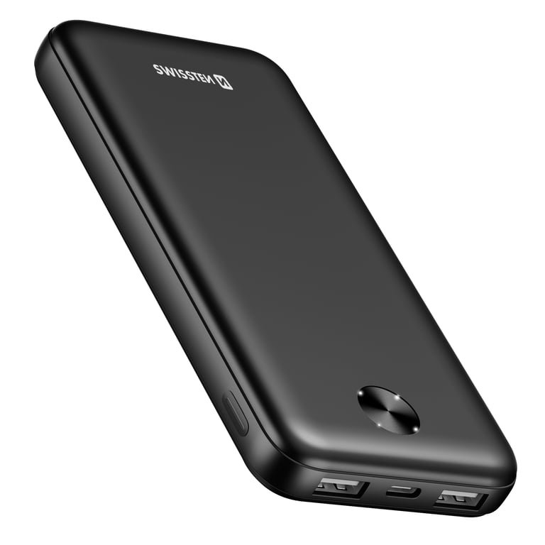 Batterie Externe 10000mAh 10.5W avec Double Port USB LED Indicateur Noir - Neuf