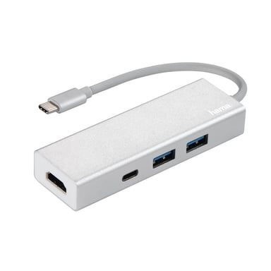Hub Type-C USB 3.1 1:3, 2 USB-A, USB-C, HDMI, alimenté par bus