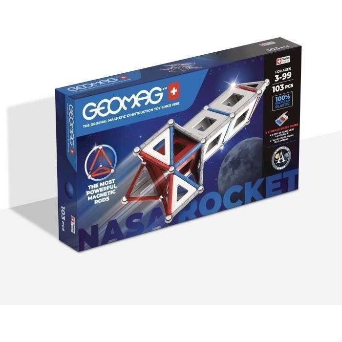 Jeu de construction magnétique GEOMAG Classic Panels Fusée NASA 103 pièces Magnétique Dès - vue 2