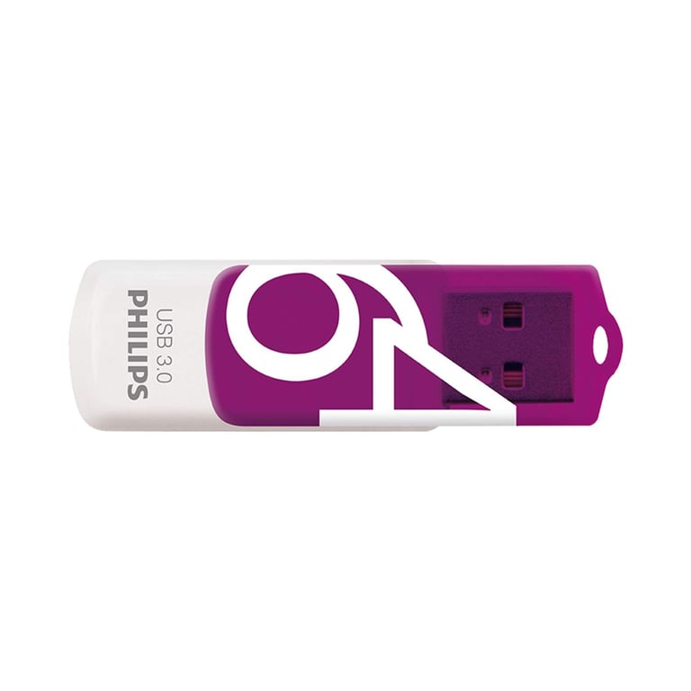 Philips FM64FD00B lecteur USB flash 64 Go USB Type-A 3.2 Gen 1 (3.1 Gen 1) Violet, Blanc - Neuf
