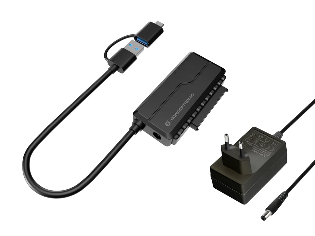 Conceptronic ABBY21B changeur de genre de câble USB Type A SATA 22 pin Neuf