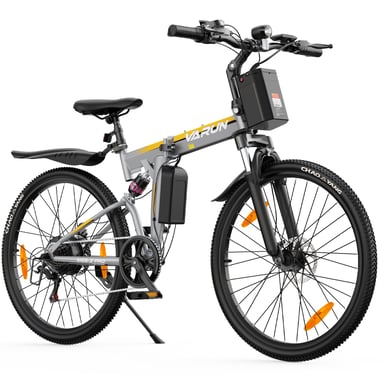 Vélo électrique pliable VARUN M26-3 PRO, batterie 48 V 7,8 Ah, suspension intégrale - jaune