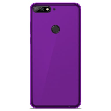 Coque silicone unie compatible Givré Violet Huawei Y7 2018