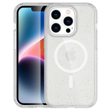imoshion Coque Pailletée avec MagSafe pour Apple iPhone 13 Pro - Paillettes Transparent