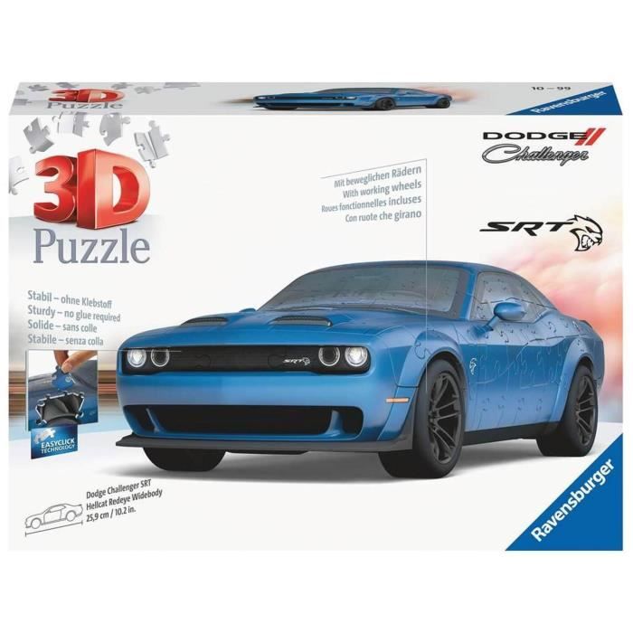 Puzzle 3D 108 pièces : Dodge Challenger SRT Hellcat Redeye Widebody Ravensburger France - vue 4