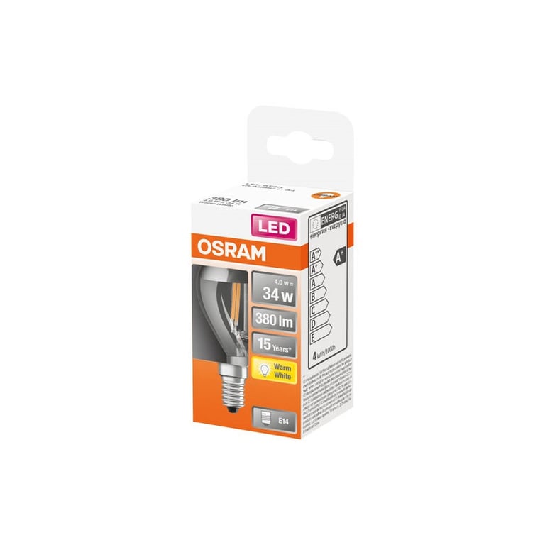 OSRAM LED sphér. filament E14 350lm chaud - vue 2