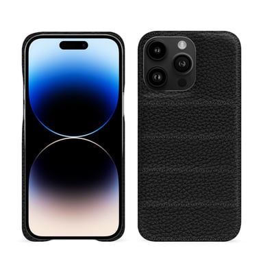 Coque matelassée Apple iPhone 15 Pro Max -  - Noir - Cuir grainé