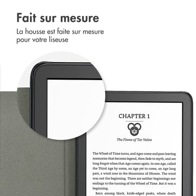 imoshion Étui de liseuse portefeuille Canvas pour Amazon Kindle (2024) / Amazon Kindle (2022) 11th gen - Violet