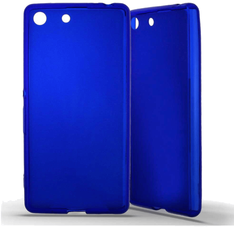 Coque silicone unie compatible Givré Bleu Sony Xperia M5