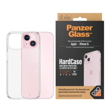PanzerGlass HardCase con D3O iPhone 2023 6.1 guscio protettivo per telefoni cellulari Apple Cover trasparente - iPhone 15