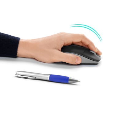 Mouse senza fili Logitech M190 a grandezza naturale