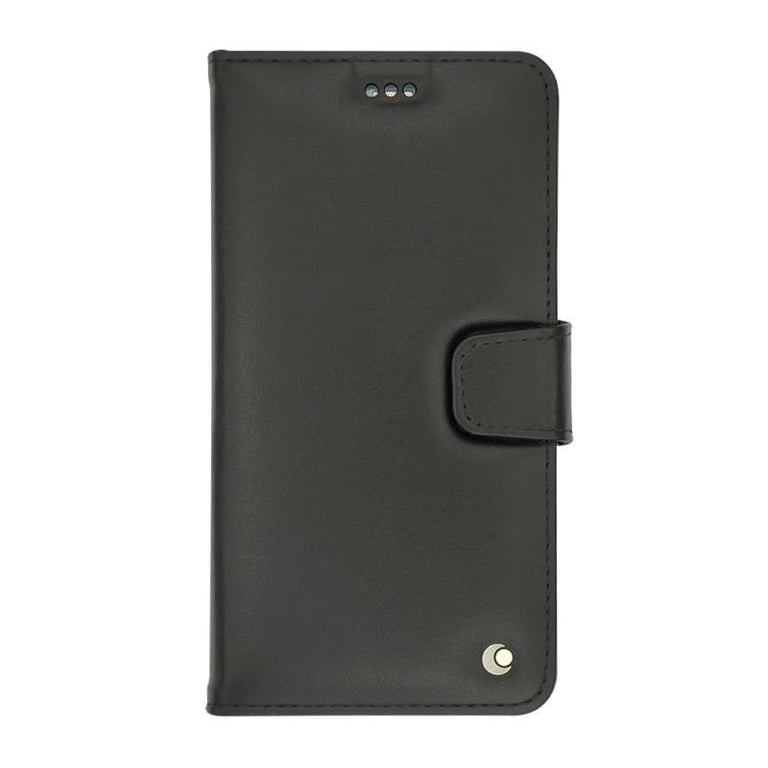 Funda de piel Huawei P10 Plus - Solapa billetera - Negro - Piel lisa