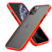 Coque pour Apple iPhone 11 PRO MAX en Rouge Givré - Touches Noires Housse de protection Étui hybride avec intérieur en silicone TPU et dos en plastique mat