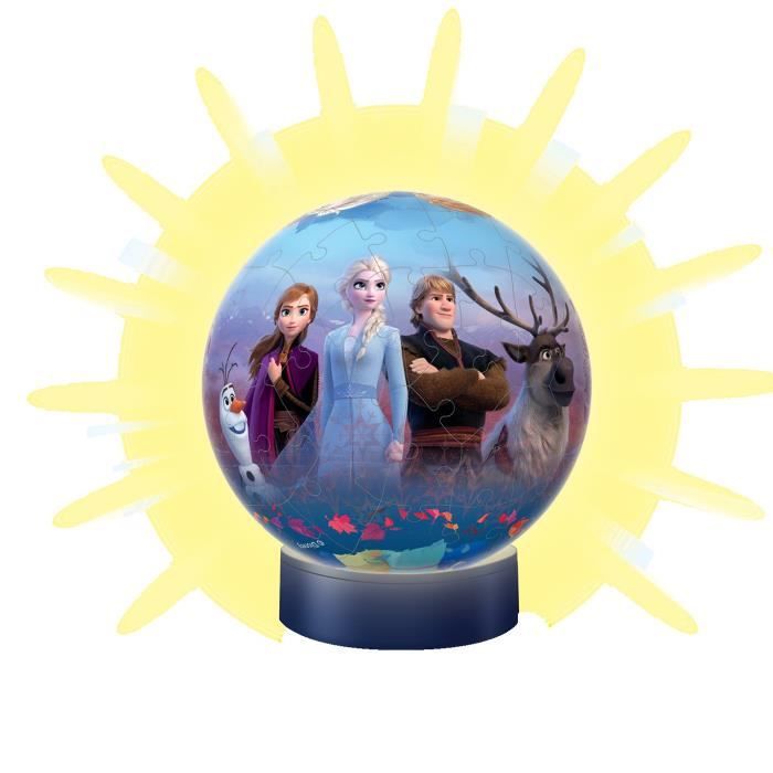 Puzzle Ball 3D 72 pièces illuminé : La Reine des Neiges 2 Frozen 2 Ravensburger France - vue 8
