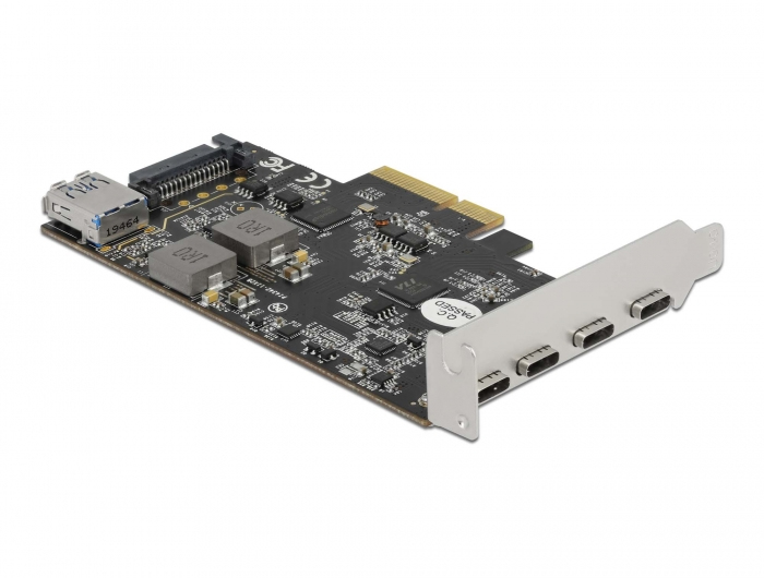 Carte PCI Express DELOCK 4 Ports USB Type C + 1 USB Type A USB 3.2 Gen 2 - vue 3