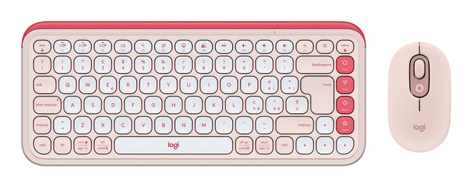 Logitech 920-013117 clavier Souris incluse Universel Bluetooth QWERTY Italien Rose