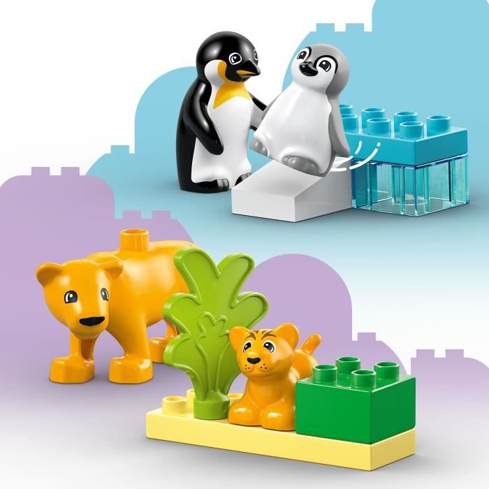 LEGO® DUPLO® Ma ville Familles d’animaux sauvages : pingouins et lions 10442 - vue 3