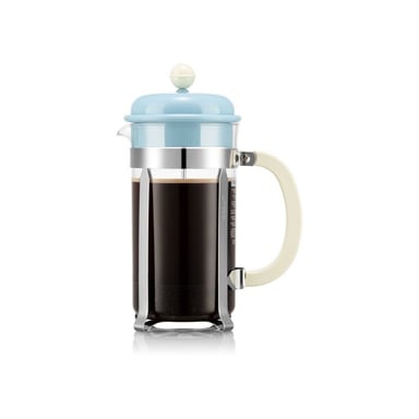 Cafetière à piston BODUM Caffettiera 1 L 8 tasses verre bleu
