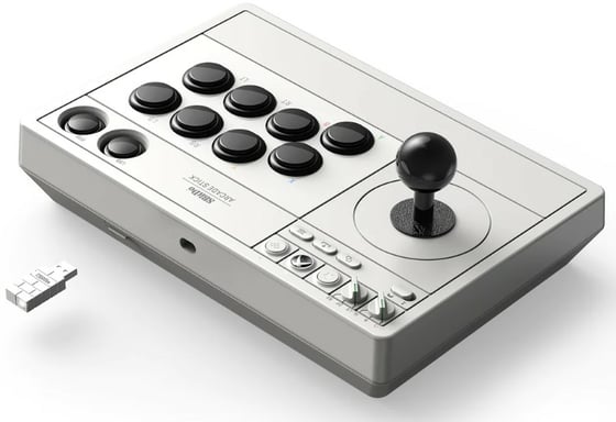 8Bitdo Arcade Stick Noir, Blanc RF/USB Joystick Analogique/Numérique PC, Xbox One, Xbox One S, Xbox One X, Xbox Series S, Xbox Series X